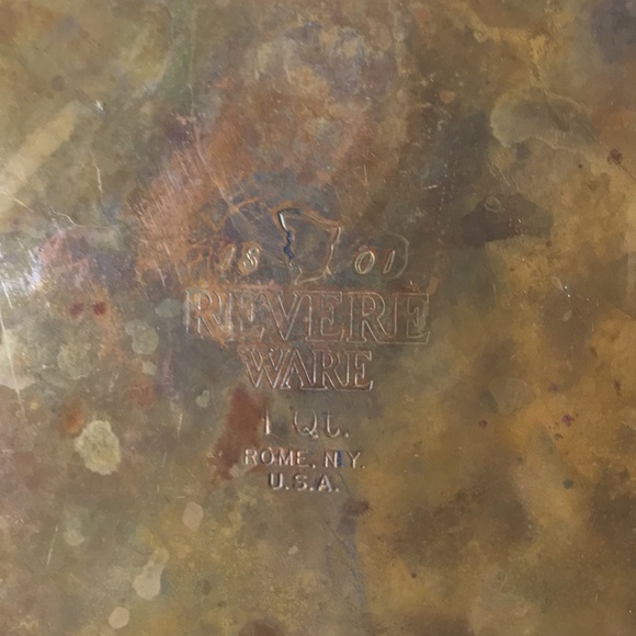 Vintage Revere Ware copper bottom stainless 1 quart saucepan with lid - Picture 4 of 8